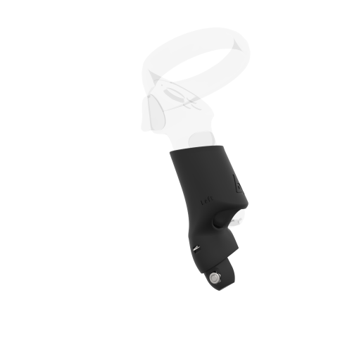 Left view of Left hand Black cups Controller mount spare parts for Focus 3 with Fastened Attachment