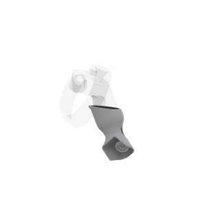 Left view of Right hand Grey PLA cups Controller mount spare parts for Oculus Rift CV1 with Detachable Attachment