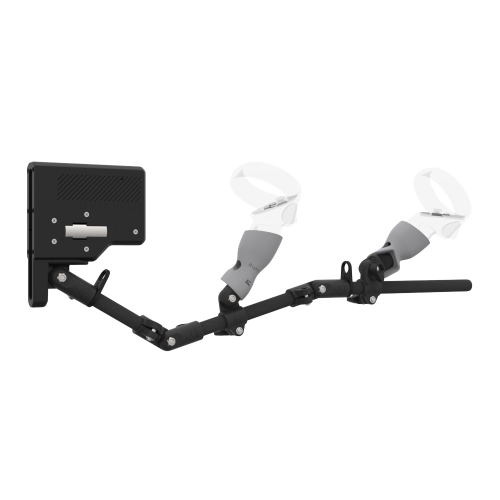 Right view of ForceTube with Haptic Explorer stock for Meta Quest 2 with Black Carbon Armature and Grey PLA cups