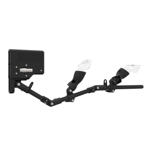 Right view of ForceTube with Haptic Explorer stock for Meta Quest 3with Black Carbon Armature and Carbon Fiber cups