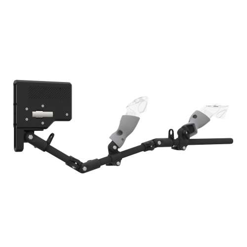 Right view of ForceTube with Haptic Explorer stock for Meta Quest 3with Black Carbon Armature and Grey PLA cups