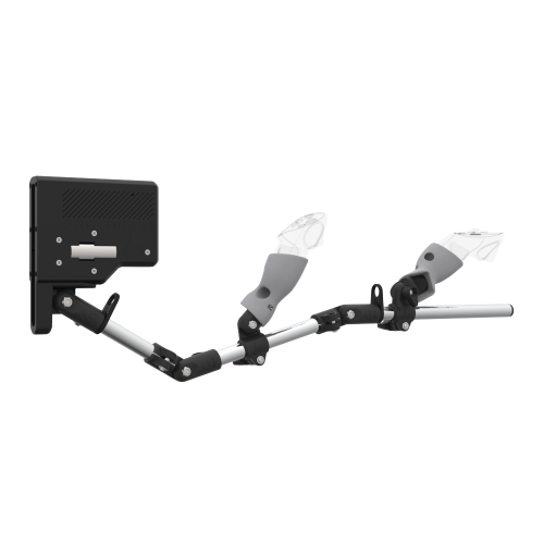 Right view of ForceTube with Haptic Explorer stock for Meta Quest 3with Chrome Armature and Grey PLA cups