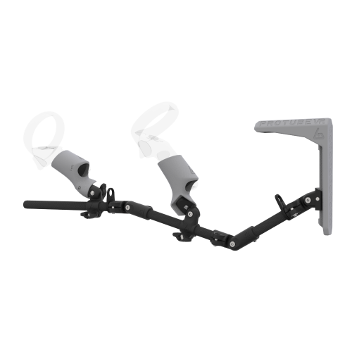 Left view of MagTube vr gunstock for Focus 3 with Carbon Armature with Grey MK2 Buttstock and Grey PLA cups