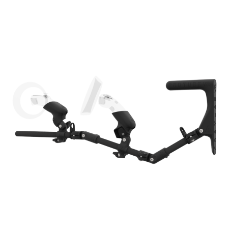 Left view of MagTube vr gunstock for HP Reverb G2 with Carbon Armature with Carbon MK1 Buttstock and Carbon cups