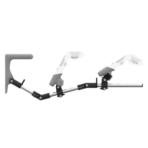 Side view of MagTube vr gunstock for HTC Vive with Chrome Armature with Grey MK1 Buttstock and Grey PLA cups