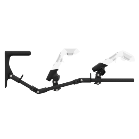 Side view of MagTube vr gunstock for HTC Vive with Carbon Armature with Carbon MK1 Buttstock and Carbon cups