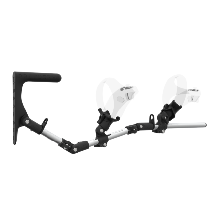 Right view of MagTube vr gunstock for PSVR 2 with Chrome Armature with Carbon MK1 Buttstock and Carbon cups
