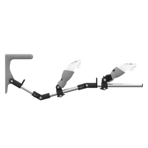 Side view of MagTube vr gunstock for Meta Quest 3 with Chrome Armature with Grey MK1 Buttstock and Grey PLA cups