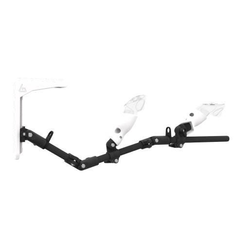 Right view of MagTube vr gunstock for Meta Quest 3 with Carbon Armature with White MK2 Buttstock and White PLA cups
