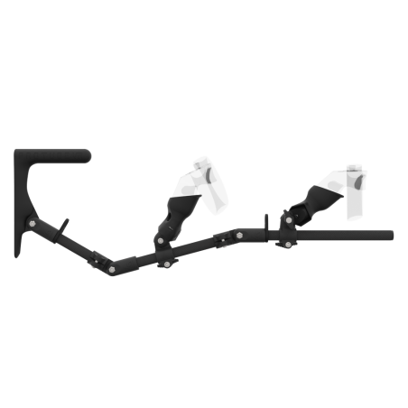 Side view of MagTube vr gunstock for Rift CV1 with Carbon Armature with Carbon MK1 Buttstock and Carbon cups