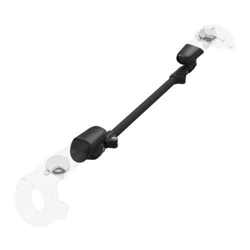 Right view of ProSaber lightsaber and paddle for HTC Vive with Black Carbon Armature and Black Carbon cups