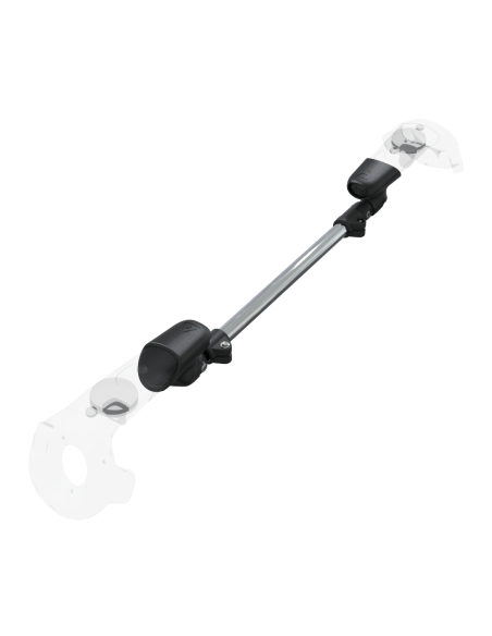 Right view of ProSaber lightsaber and paddle for HTC Vive with Chrome Armature and Black Carbon cups