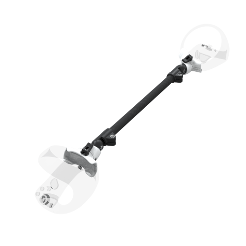 Right view of ProSaber lightsaber and paddle for Sony Playstation VR2 with Black Carbon Armature and White PLA cups