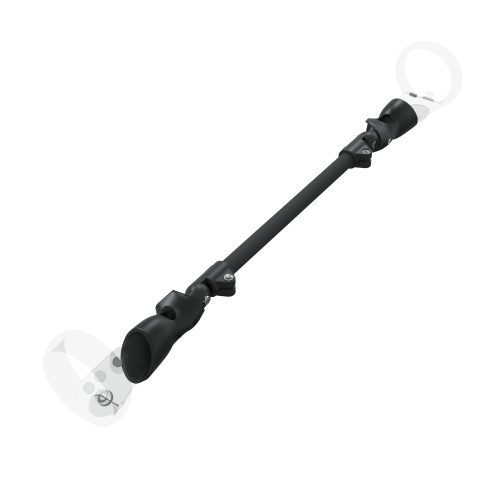 Right view of ProSaber lightsaber and paddle for Meta Quest 1 and Rift S with Black Carbon Armature and Black Carbon cups
