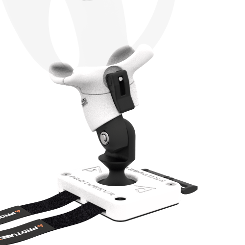 Zoom view of Left hand ProTas VR Joystick for Playstation PSVR 2 with White PLA base with White PLA cups