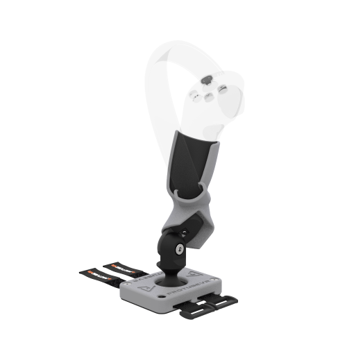 Right view of Left hand ProTas VR Joystick for Pico 4 with Grey PLA base with Grey PLA cups