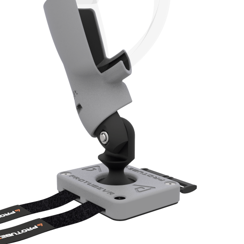 Zoom view of Left hand ProTas VR Joystick for Pico 4 with Grey PLA base with Grey PLA cups