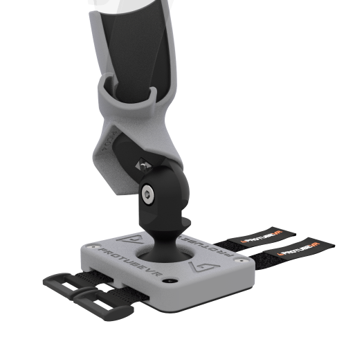 Zoom view of Right hand ProTas VR Joystick for Pico 4 with Grey PLA base with Grey PLA cups