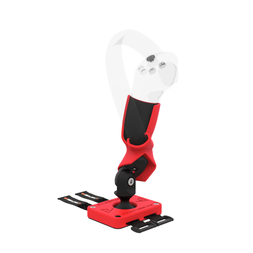 Right view of Left hand ProTas VR Joystick for Pico 4 with Red PLA base with Red PLA cups