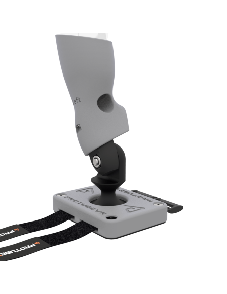 Zoom view of Left hand ProTas VR Joystick for Meta Quest 2 with Grey PLA base with Grey PLA cups