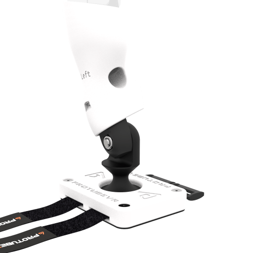 Zoom view of Left hand ProTas VR Joystick for Meta Quest 2 with White PLA base with White PLA cups