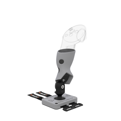 Right view of Left hand ProTas VR Joystick for Meta Quest 3 with Grey PLA base with Grey PLA cups