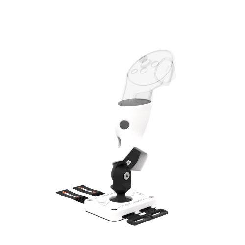 Right view of Left hand ProTas VR Joystick for Meta Quest 3 with White PLA base with White PLA cups