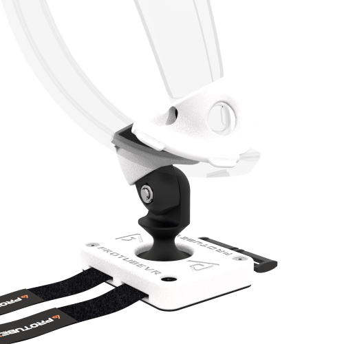 Zoom view of Left hand ProTas VR Joystick for Valve Index Knuckles with White PLA base with White PLA cups