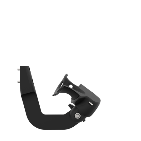 Side view of ProVolver Left Front extension to have an SMG simulator for Valve Index with Black Carbon cup