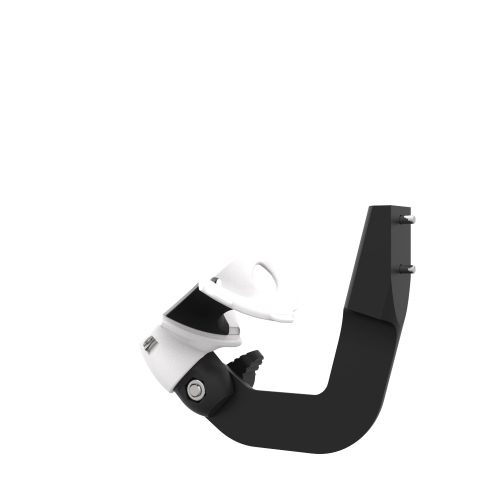 Left view of ProVolver Right Front extension to have an SMG simulator for Valve Index with White PLA cup
