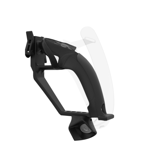 Left view of ProVolver Rear Cup for Valve Index Knuckles Black Carbon Fiber Right hand