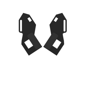 Side view of a pair of Meta Quest 1 Rift S prostraps top attachement MK1 cup compatible