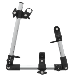 Side view of folded articulated chrome armature for rifle gunstock vr without shoulder-butt with magnetic bracket