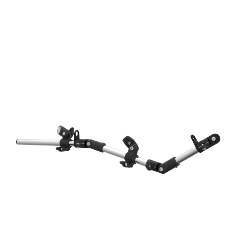 Left view of OEM articulated chrome armature for rifle gunstock vr without shoulder-butt with magnetic bracket