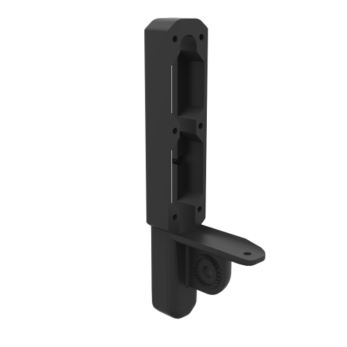 right view of black carbon butt plate spare parts for ForceTube haptic Explorer module