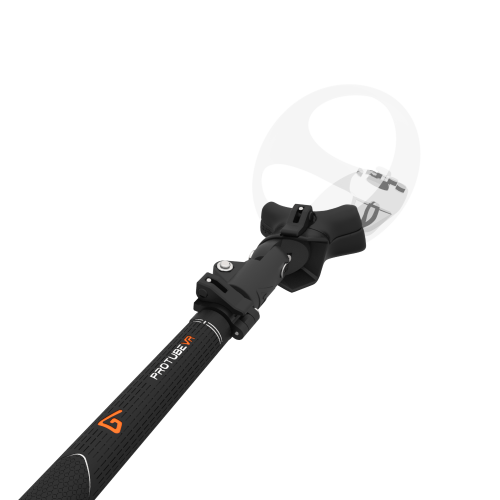 Close view of Swing It VR golf club for Sony PSVR 2 Carbon Armature and Black Carbon Fiber cups Left hand