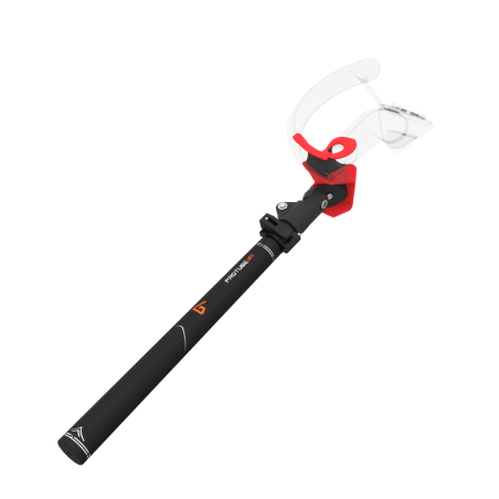 View of Swing It VR golf club for Valve Index Carbon Armature and Red PLA cups Left hand