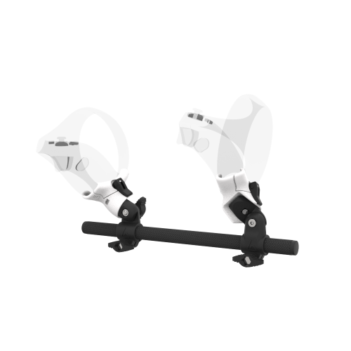 Left view of Right hand Starter vr gun stock for PSVR 2 without shoulder stock and White cups Carbon tube