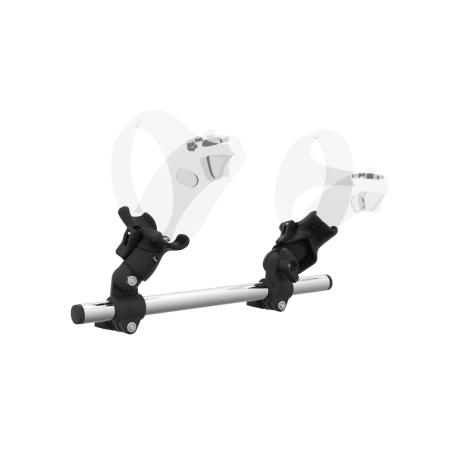 Right view of Right hand Starter vr gun stock for PSVR 2 without shoulder stock and Black cups Chrome tube