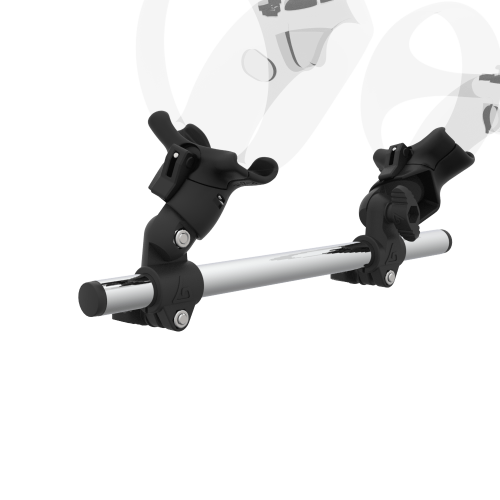 Zoom view of Right hand Starter vr gun stock for PSVR 2 without shoulder stock and Black cups Chrome tube