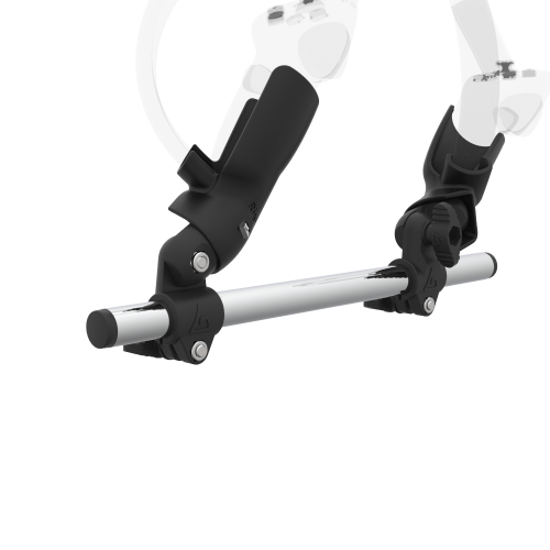 Zoom view of Right hand Starter vr gun stock for Pico 4 without shoulder stock and Black cups Chrome tube