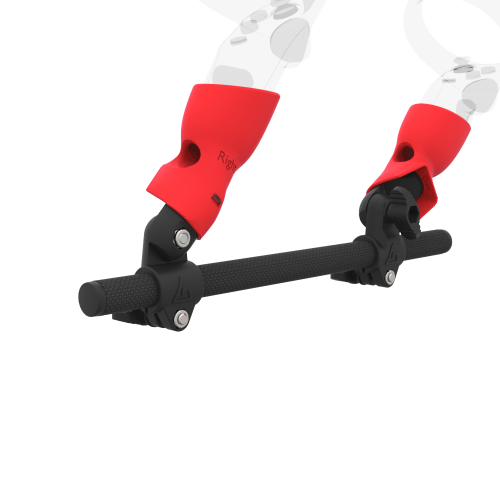Zoom view of Right hand Starter vr gun stock for Meta Quest 1 without shoulder stock and Red cups Carbon tube