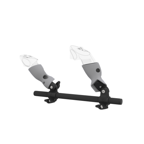 Left view of Right hand Starter vr gun stock for Meta Quest 3 without shoulder stock and Grey cups Carbon tube