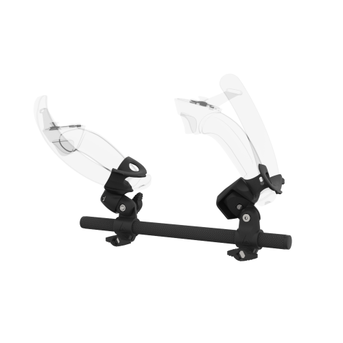 Left view of Right hand Starter vr gun stock for Valve Index without shoulder stock and Black cups Carbon tube