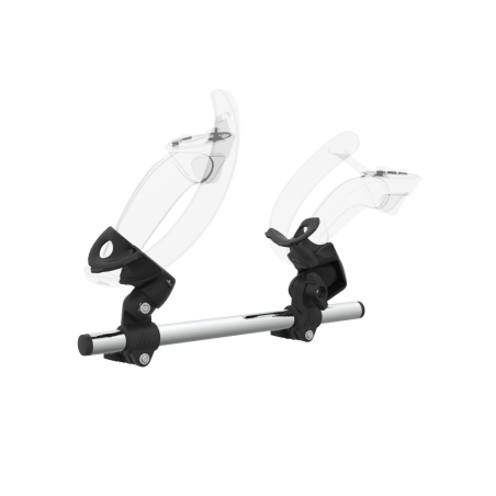 Right view of Right hand Starter vr gun stock for Valve Index without shoulder stock and Black cups Chrome tube