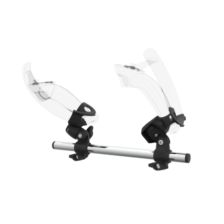 Left view of Right hand Starter vr gun stock for Valve Index without shoulder stock and Black cups Chrome tube