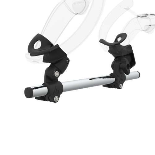 Zoom view of Right hand Starter vr gun stock for Valve Index without shoulder stock and Black cups Chrome tube