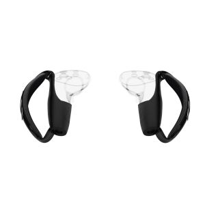 Player view of Prostraps grip MK2 Standalone for VR Meta Quest 3 with transparent controllers