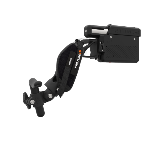 right view of wrist support attached to a provolver meta quest 3 for right hand