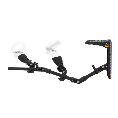 Left view of virtual reality gunstock Magtube full carbon with for Meta Quest 2 with VRML collaboration stock